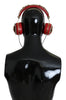 Dolce & Gabbana Exquisite Red Crystal Leather Headphones