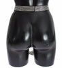 Dolce & Gabbana Black Silk Crystal Bow Waist Belt Elegance