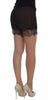 Dolce & Gabbana Elegant Black Floral Lace Silk Shorts