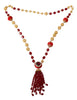 Dolce & Gabbana Elegant Red Crystal Gold-Plated Necklace