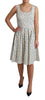 Dolce & Gabbana Elegant Beige Polka Dot A-Line Sleeveless Dress