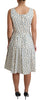 Dolce & Gabbana Elegant Beige Polka Dot A-Line Sleeveless Dress