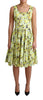Dolce & Gabbana Elegant Yellow Floral A-Line Sleeveless Dress
