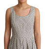Dolce & Gabbana Polka-Dotted Beige Sleeveless A-line Dress