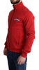 Dolce & Gabbana Chic Red Turtle Neck Zip Cardigan Sweater