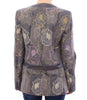 Roberto Fragata Chic Silk Floral One-Button Blazer