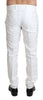 Dolce & Gabbana Elegant White Brocade Dress Pants