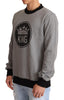 Dolce & Gabbana Elegant Gray Crown Motif Crewneck Sweater