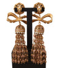 Dolce & Gabbana Elegant Antique Gold Bow Earrings