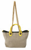 Dolce & Gabbana Beige Linen-Calf Tote with Gold Chain