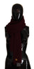 Dolce & Gabbana Elegant Cashmere Knit Scarf in Dark Red