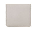 Dolce & Gabbana Chic White Leather Condom Case Wallet