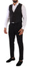 Dolce & Gabbana Elegant Gray Silk Dress Vest