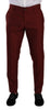 Dolce & Gabbana Elegant Cashmere-Silk Red Dress Pants