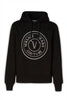 Versace Jeans Stunning Hooded Black Cotton Sweatshirt