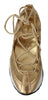Jimmy Choo Golden Glamour Mesh Leather Sneakers
