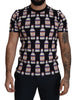 Dolce & Gabbana Elegant Black Bacio Di Venere Print Tee