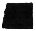 Dolce & Gabbana Chic Black Weasel Fur Hooded Scarf Wrap