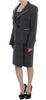 BENCIVENGA Elegant Gray Checkered Sheath Suit Set