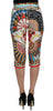 Dolce & Gabbana Multicolor Majolica Silk Capri Pants