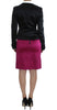 Exte Chic Black and Pink Skirt Suit Ensemble