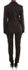 Exte Chic Brown Cotton-Elastane Suit Set