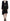 Exte Elegant Two-Piece Skirt Suit in Black & Blue