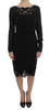 Dolce & Gabbana Elegant Black Floral Lace Sheath Dress
