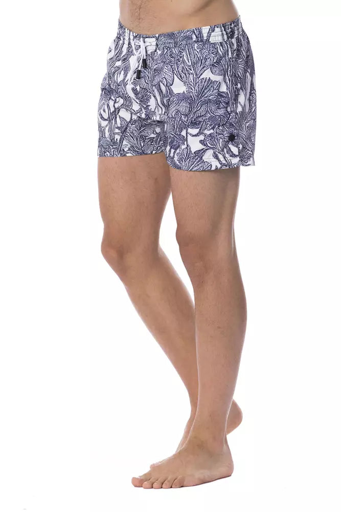 Roberto Cavalli Sport Light Blue Polyester Men Swimsuit