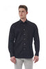 Bagutta Black Cotton Men's Shirt