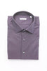 Robert Friedman Burgundy Cotton Men Shirt