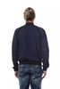 Verri Blue Viscose Men Bomber Jacket