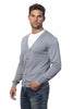 Verri Gray Cotton Men Cardigan