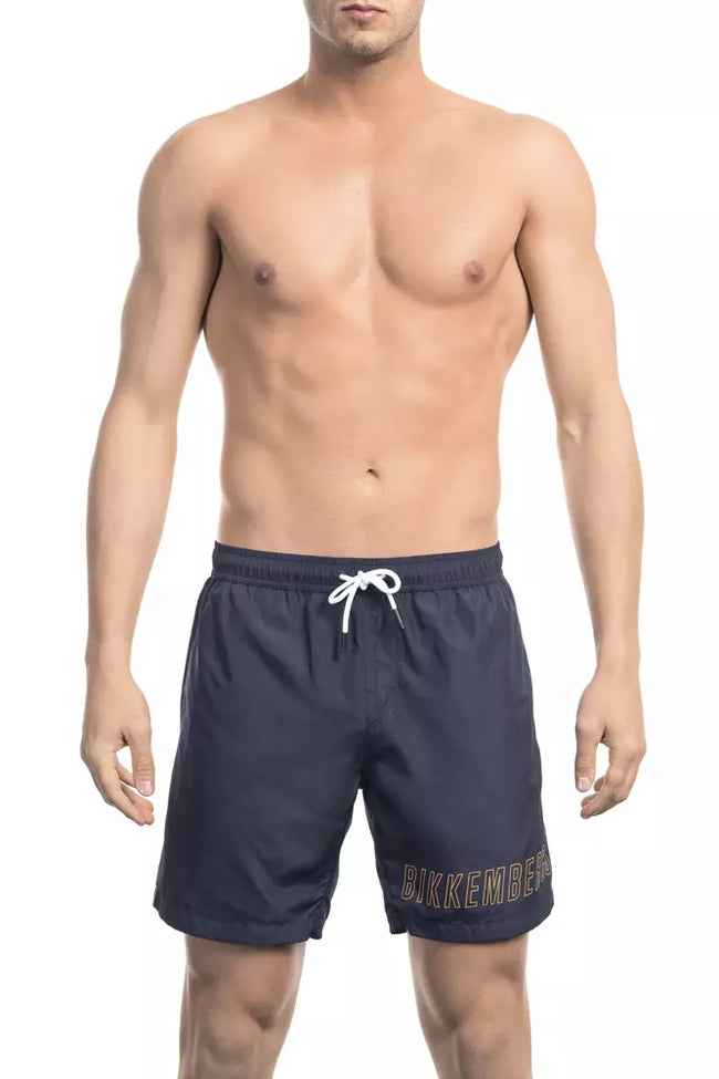 Bikkembergs Blue Polyester Men's Swim Short