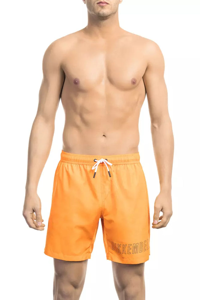 Bikkembergs Orange Polyester Men's Swim Short