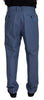 Dolce & Gabbana Elegant Blue Linen-Cotton Blend Trousers