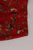 Dolce & Gabbana Elegant Silk Dress Trousers in Red Bird Print