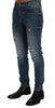 Frankie Morello Svelte Italian Denim - Slim Fit Blue Jeans