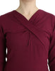 Cavalli Elegant Purple Keyhole Wool Sweater
