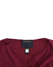 Cavalli Elegant Purple Keyhole Wool Sweater
