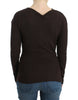 Cavalli Chic Keyhole Virgin Wool Sweater