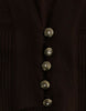 Cavalli Elegant Brown Virgin Wool Cropped Cardigan
