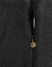 Cavalli Elegant Gray Strapless Dress with Gold Accents