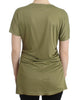 Cavalli Elegant Green Jersey Blouse with Gold Accents