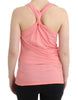 Cavalli Chic Pink Cotton Blend Tank Top
