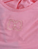 Cavalli Chic Pink Cotton Blend Tank Top