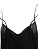 Cavalli Elegant Sheer Black Silk Blouson Dress