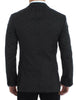 Dolce & Gabbana Elegant Black Polka Dotted Slim Fit Blazer
