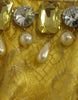 Dolce & Gabbana Yellow Lace Crystal Embellished Mini Dress