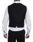 Dolce & Gabbana Elegant Gray Wool Blend Dress Vest